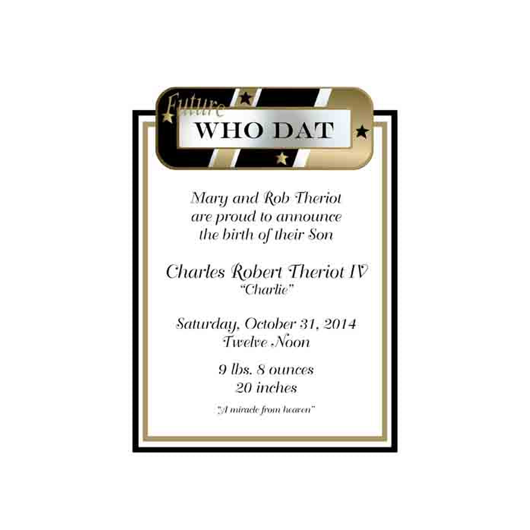 FUTURE WHO DAT FUTURE TIGER CUSTOM INVITATION