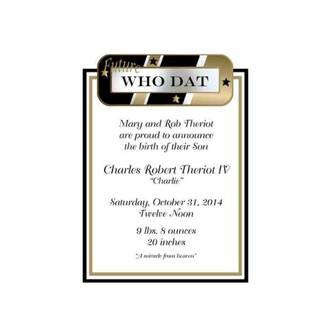 FUTURE WHO DAT FUTURE TIGER CUSTOM INVITATION