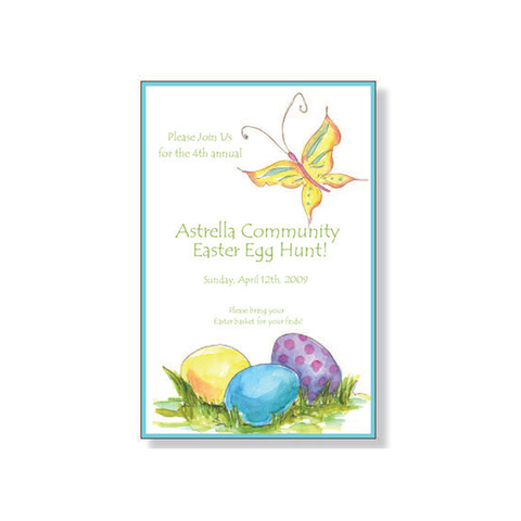 GARDEN OF DYED EGGS - BLANK STOCK INVITATION