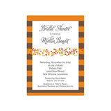 GARLAND OF LEAVES AND STRIPES CUSTOM INVITATION