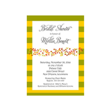GARLAND OF LEAVES AND STRIPES CUSTOM INVITATION