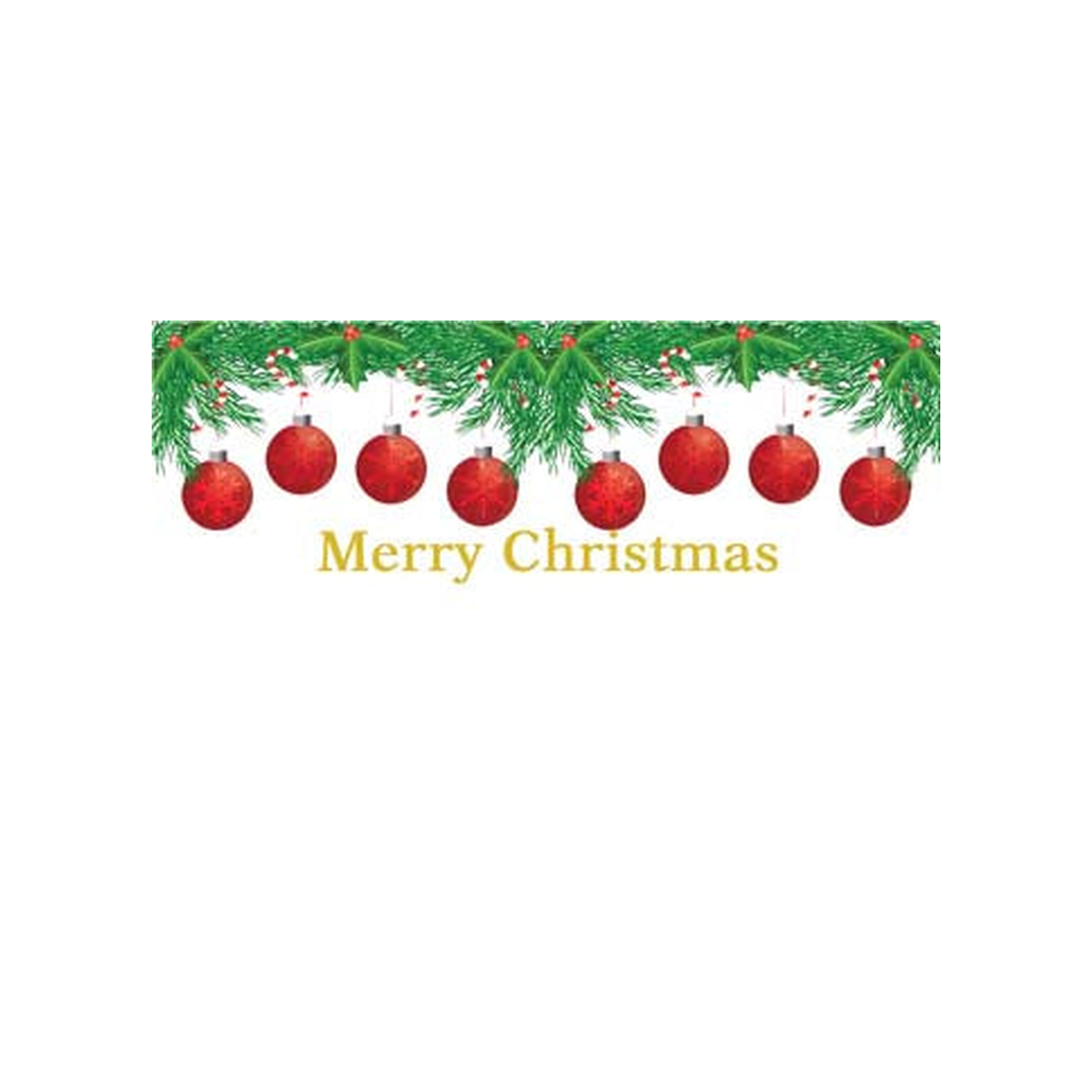 GARLAND OF ORNAMENTS PERSONALIZED GIFT OR CALLING CARDS
