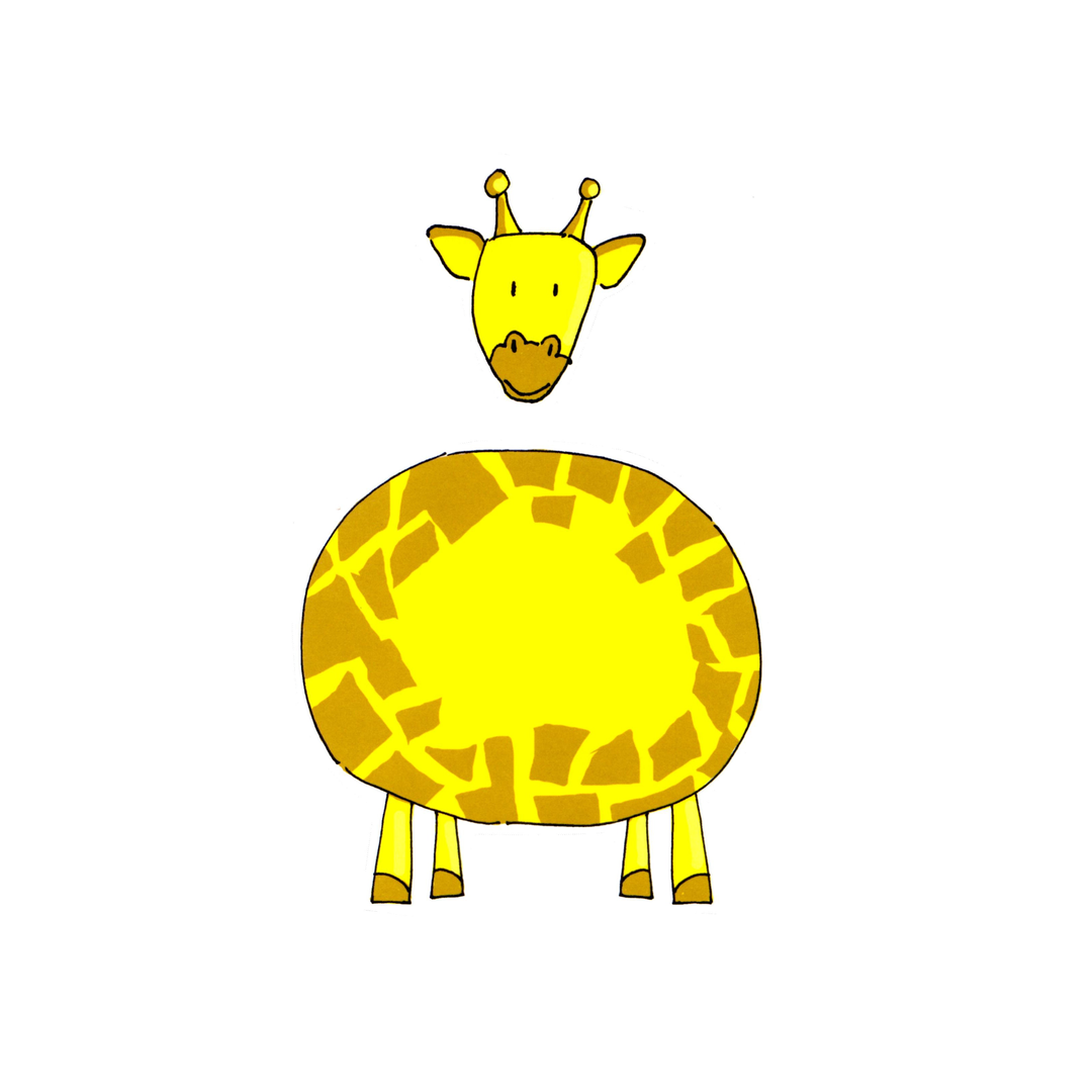 GIRAFFE DIE CUT - BLANK STOCK INVITATION