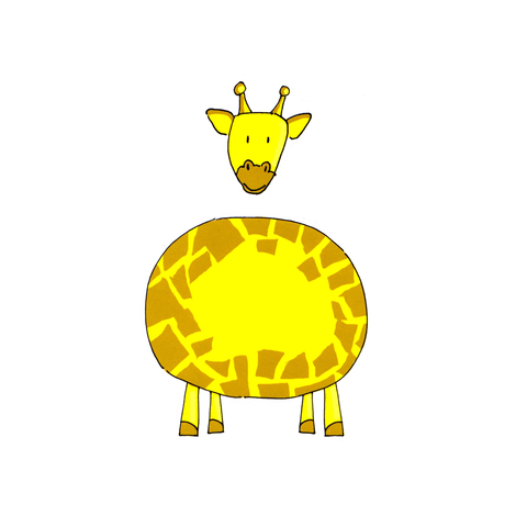 GIRAFFE DIE CUT - BLANK STOCK INVITATION