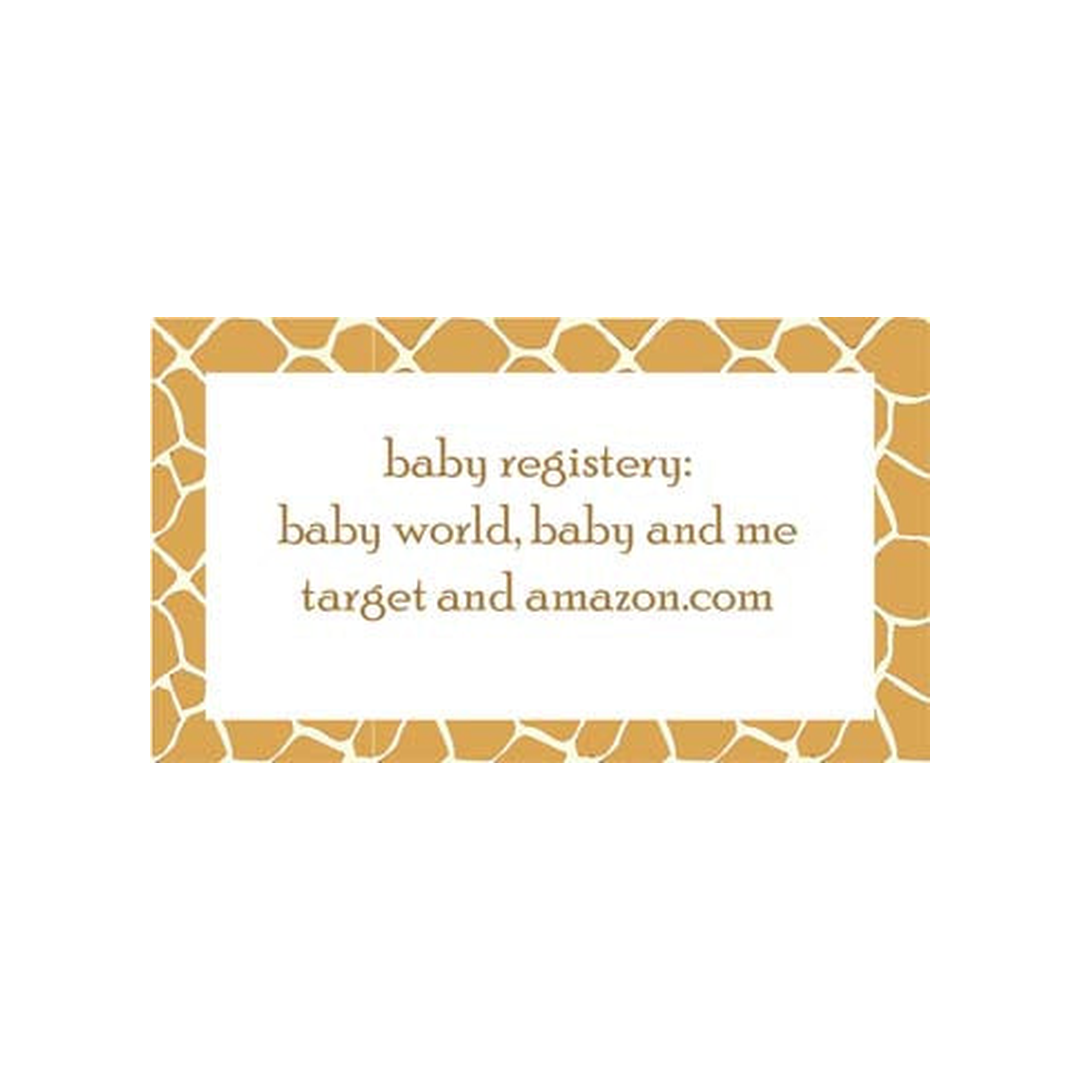 GIRAFFE PRINT PERSONALIZED GIFT OR CALLING CARDS