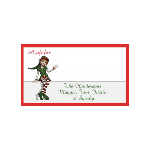 GIRL ELF PERSONALIZED GIFT OR CALLING CARDS