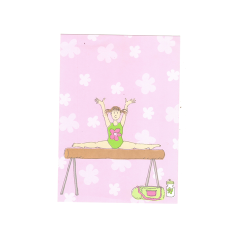 GIRL ON BALANCE BEAM - BLANK STOCK INVITATION