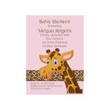 GIRL OR BOY GIRAFFE CUSTOM INVITATION