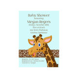 GIRL OR BOY GIRAFFE CUSTOM INVITATION