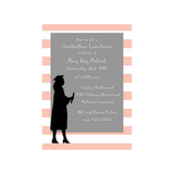 GIRL OR BOY SILHOUETTE GRADUATE CUSTOM INVITATION