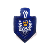 GLASS DREIDEL SHAPED PLATE