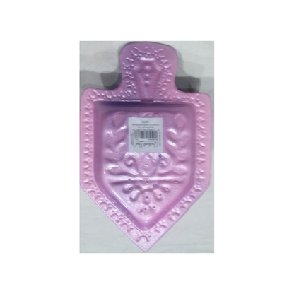 GLASS DREIDEL SHAPED PLATE