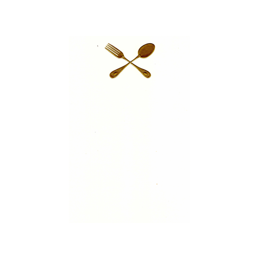 GOLD EMBOSSED FLATWARE - BLANK INVITATION