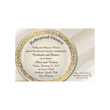 GOLD FILAGREE PLATE CUSTOM INVITATION