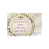 GOLD FILAGREE PLATE CUSTOM INVITATION