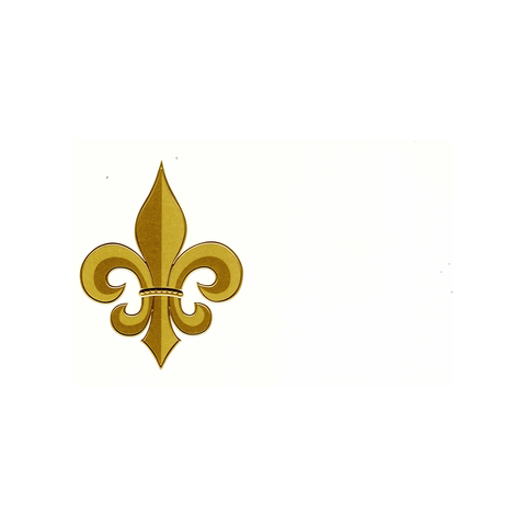 GOLD FLEUR DE LIS - BLANK INVITATION