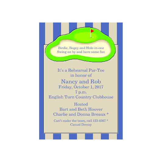GOLF COURSE CUSTOM INVITATION