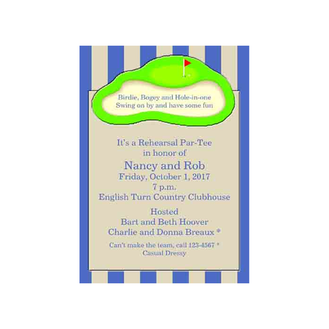 GOLF COURSE CUSTOM INVITATION