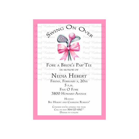 GOLF DIAMOND CLUB CUSTOM INVITATION