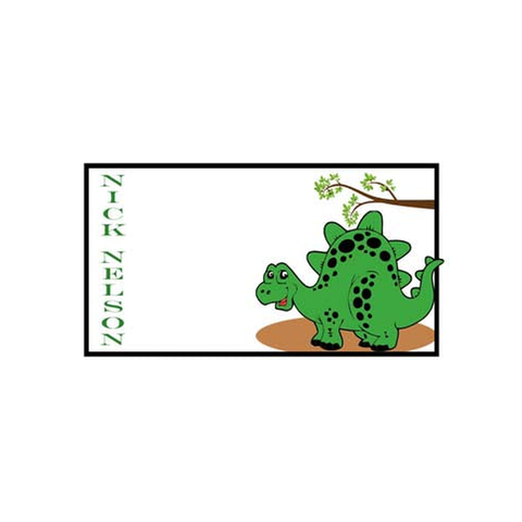 GREEN DINOSAUR PERSONALIZED GIFT OR CALLING CARDS