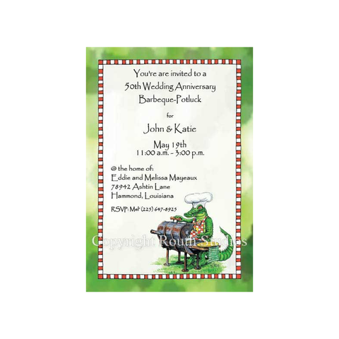 GRILLING GATOR - BLANK STOCK INVITATION
