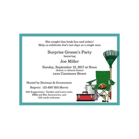 GROOM'S PARTY CUSTOM INVITATION