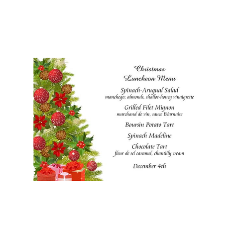 HALF CHRISTMAS TREE CUSTOM INVITATION