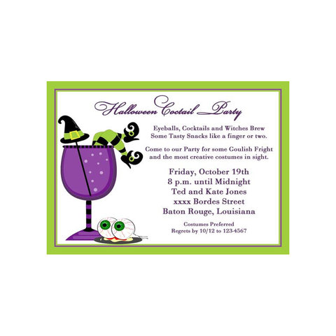 HALLOWEEN COCKTAIL CUSTOM INVITATION