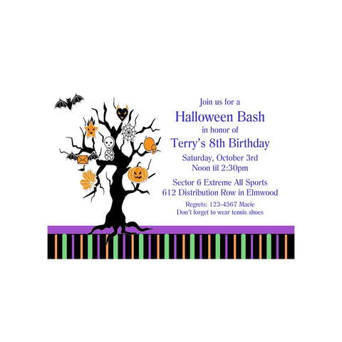 HALLOWEEN TREE CUSTOM INVITATION