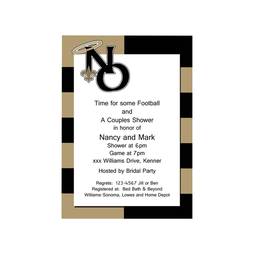 HALO, FLEUR DE LIS AND NOLA CUSTOM INVITATION