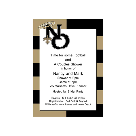 HALO, FLEUR DE LIS AND NOLA CUSTOM INVITATION