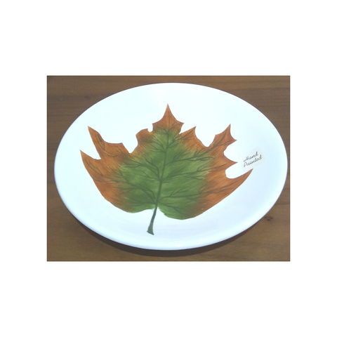 HAND PAINTED FALL LEAF PLATE