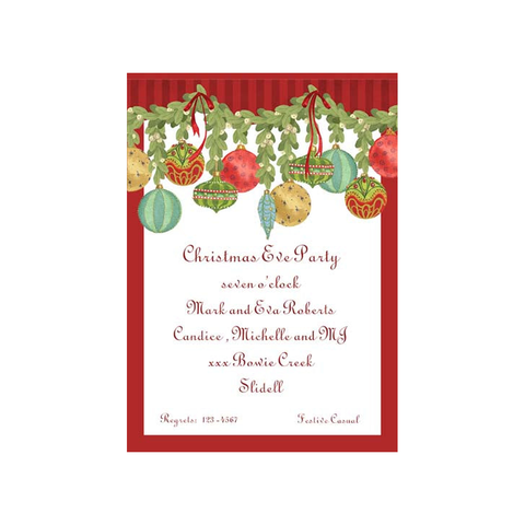 HANGING ORNAMENTS CUSTOM INVITATION
