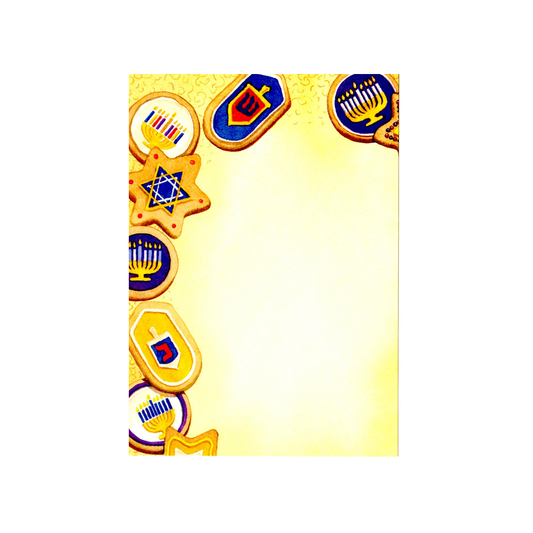 HANUKKAH COOKIES - BLANK STOCK INVITATION