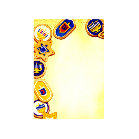 HANUKKAH COOKIES - BLANK STOCK INVITATION