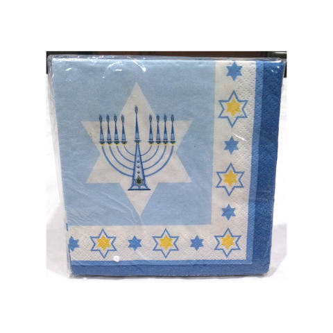 HANUKKAH LIGHTS PAPER BEVERAGE NAPKINS