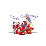 HAPPY FAT TUESDAY - MARDI GRAS GREETING CARD