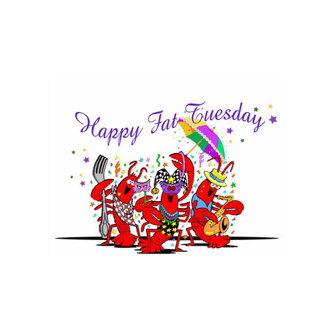 HAPPY FAT TUESDAY - MARDI GRAS GREETING CARD