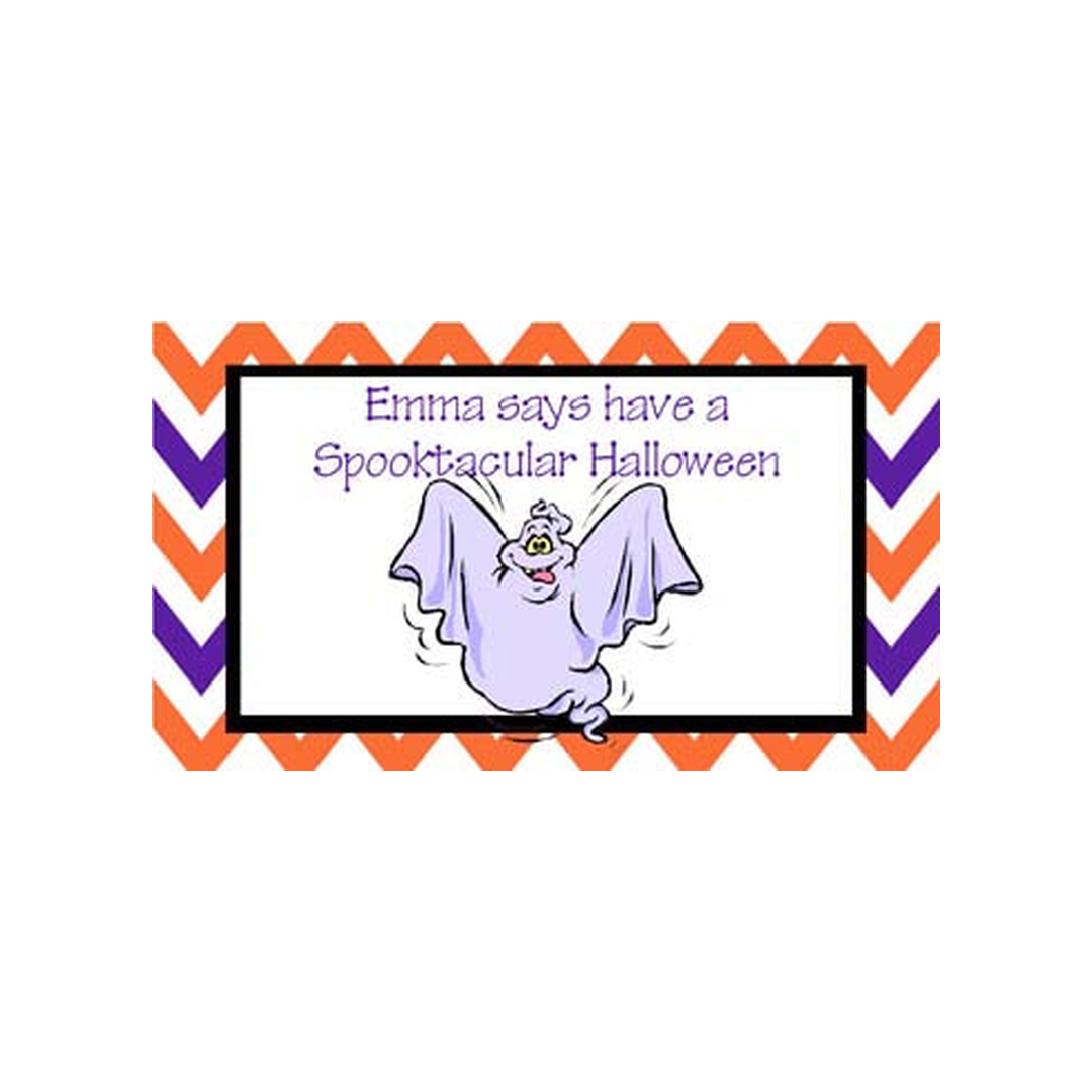 HAPPY GHOST AND CHEVRON PERSONALIZED GIFT OR CALLING CARDS