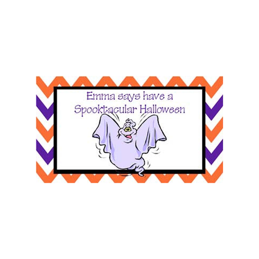 HAPPY GHOST AND CHEVRON PERSONALIZED GIFT OR CALLING CARDS