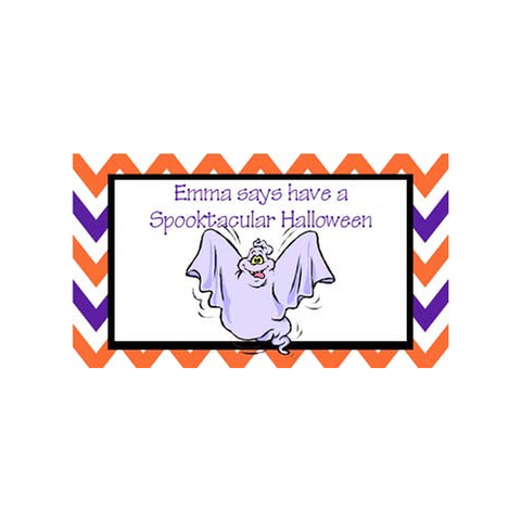 HAPPY GHOST AND CHEVRON PERSONALIZED GIFT OR CALLING CARDS