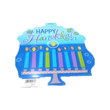 HAPPY HANUKKAH MENORAH CUTOUT DECORATION