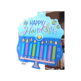 HAPPY HANUKKAH MENORAH CUTOUT DECORATION