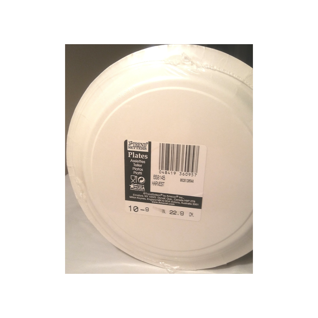 HARVEST 9" PAPER PLATES