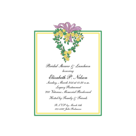 HEART-SHAPED FLORAL CUSTOM INVITATION