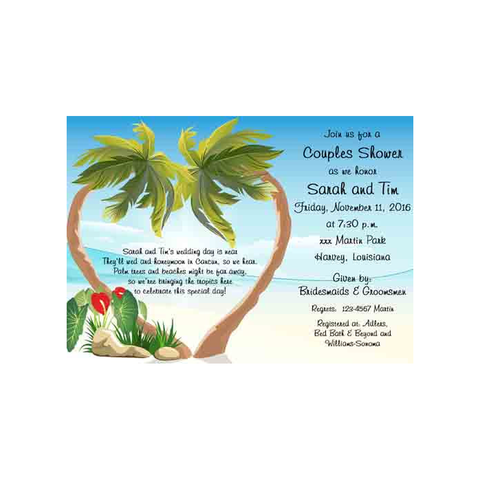HEART PALMS CUSTOM INVITATION