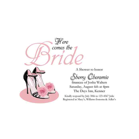 HERE COMES THE SHOES CUSTOM INVITATION