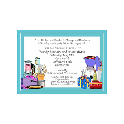 HIS AND HER GIFTS CUSTOM INVITATION