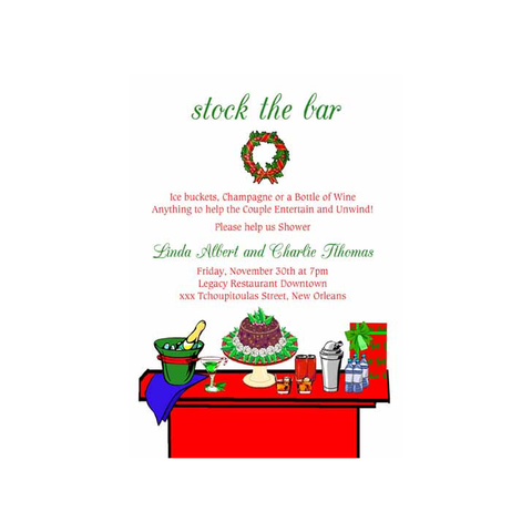HOLIDAY BAR CUSTOM INVITATION