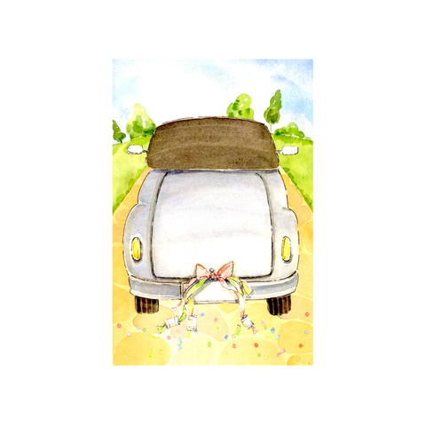 HONEYMOON CAR - BLANK STOCK INVITATION